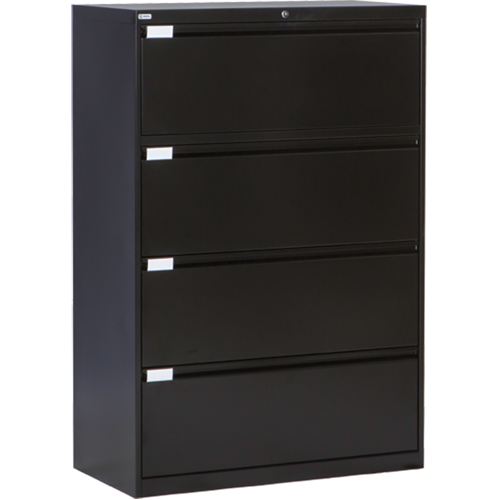 Classeur lat&eacute;ral, Acier, 4 tiroirs, 36" la x 18" p x 53-3/8" h, Noir Toolneeds Inc.