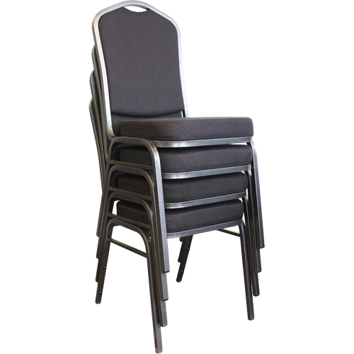 Stacking Chairs, Fabric, 37" High, 275 lbs. Capacity, Black Toolneeds Inc.