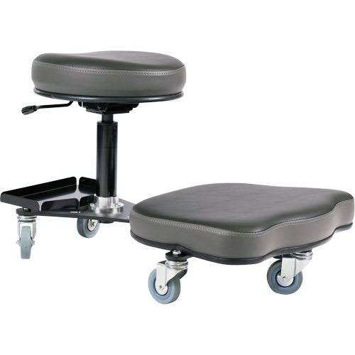 Chaise ergonomique Flex, Vinyle, Noir/gris Toolneeds Inc.