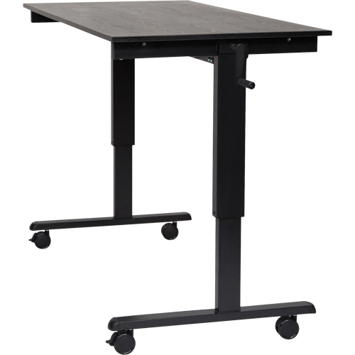 Adjustable Stand-Up Desk, Stand-Alone Desk, 48-1/2" H x 59" W x 29-1/2" D, Black Toolneeds Inc.