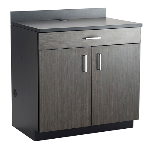 Modular Base Cabinet, Melamine, 39" H x 36" W x 25" D, Asian Night/Black Toolneeds Inc.