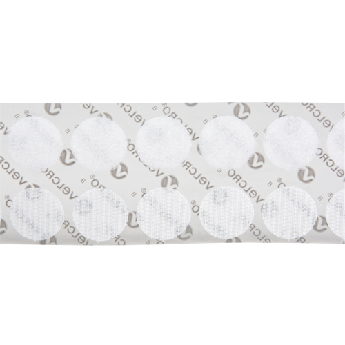 Attaches en jeton, Boucle et crochet, 3/4" dia., Adh&eacute;sif, Blanc Toolneeds Inc.