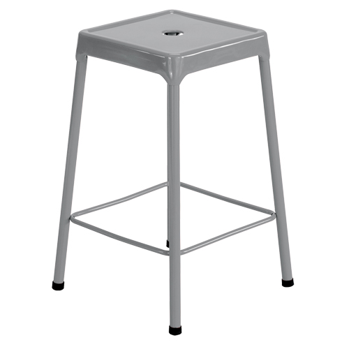 Tabouret en acier pour comptoir Safco, Stationnaire, Fixe, 25", Acier Si&egrave;ge, Gris Toolneeds Inc.