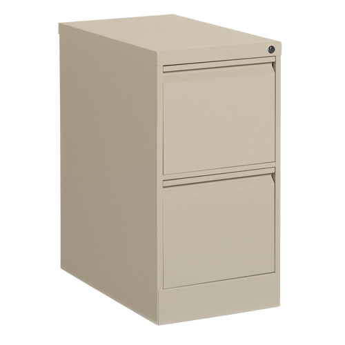 Vertical Filing Cabinet, Steel, 2 Drawers, 15-1/7" W x 25" D x 29" H, Beige Toolneeds Inc.