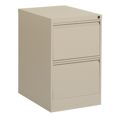 Vertical Filing Cabinet, Steel, 2 Drawers, 18-1/7" W x 25" D x 29" H, Beige Toolneeds Inc.
