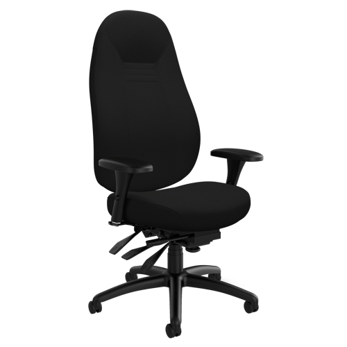 High Back Comfort Chair, Polyester, Black, 300 lbs. Capacity Toolneeds Inc.