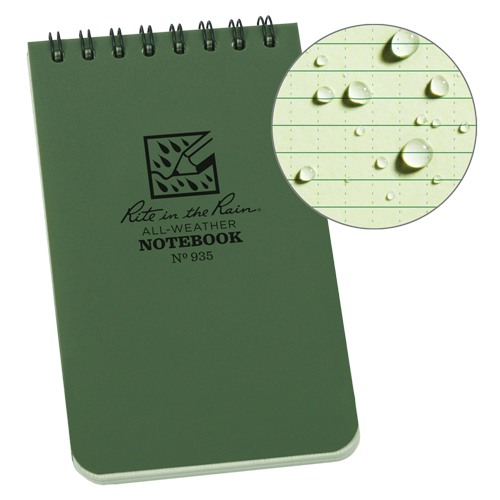 Carnet de notes de poche &agrave; spirale, Couverture souple, Vert, 100 Pages, 3" , 5"  Toolneeds Inc.