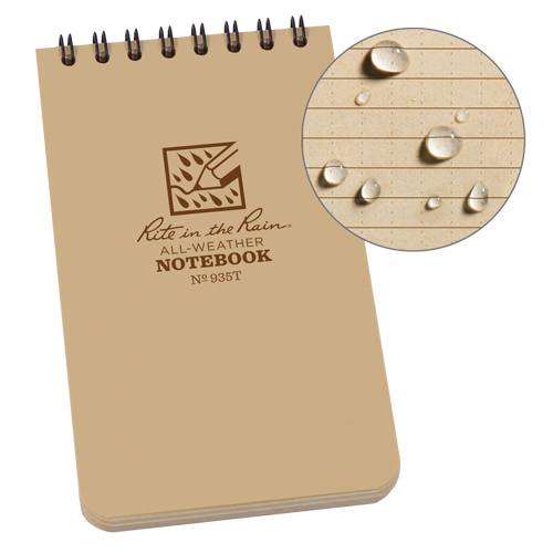 Carnet de notes de poche &agrave; spirale, Couverture souple, Havane, 100 Pages, 3" , 5"  Toolneeds Inc.