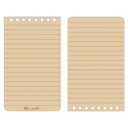 Carnet de notes de poche &agrave; spirale, Couverture souple, Havane, 100 Pages, 3" , 5"  Toolneeds Inc.
