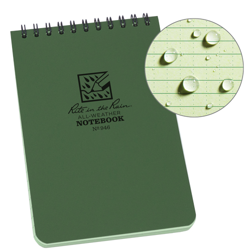 Pocket Top-Spiral Notebook, Soft Cover, Green, 100 Pages, 4" W x 6" L Toolneeds Inc.