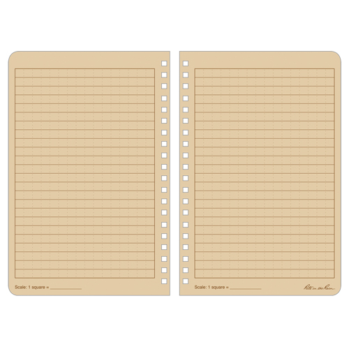 Carnet de notes de poche &agrave; spirale lat&eacute;rale, Couverture souple, Havane, 64 Pages, 4-5/8" , 7"  Toolneeds Inc.