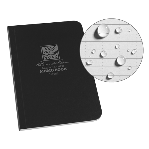 Memo Book, Soft Cover, Black, 112 Pages, 3-1/2" W x 5" L Toolneeds Inc.