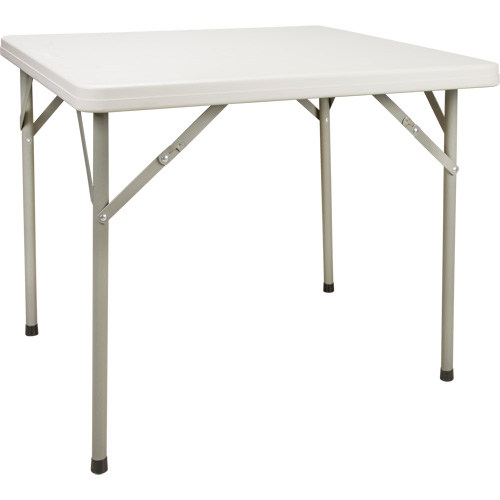 Folding Table, Square, 34" L x 34" W, Polyethylene, White Toolneeds Inc.