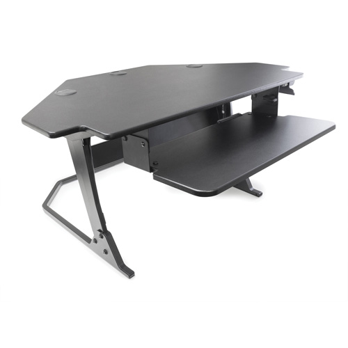 Poste de travail assise/debout pour bureau de coin Goya, Mod&egrave;le de bureau, 20" h x 42" la x 37-4/5" p, Noir Toolneeds Inc.