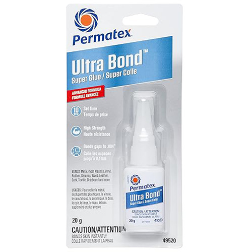 Ultra Bond Fast Drying Super Glue Adhesive, 20 g, Bottle, Clear Toolneeds Inc.