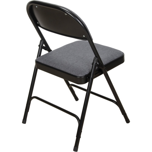 Deluxe Fabric Padded Folding Chair, Steel, Grey, 300 lbs. Weight Capacity Toolneeds Inc.