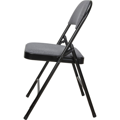 Deluxe Fabric Padded Folding Chair, Steel, Grey, 300 lbs. Weight Capacity Toolneeds Inc.