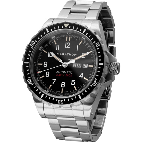 Jumbo Day/Date Automatic Watch with Stainless Steel Bracelet, Digital, Battery Operated, 46 mm, Silver Toolneeds Inc.