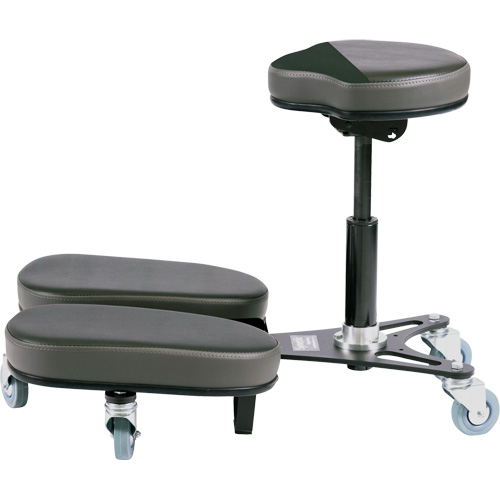 Chaise &agrave; genoux r&eacute;glable, Vinyle, Noir/gris Toolneeds Inc.