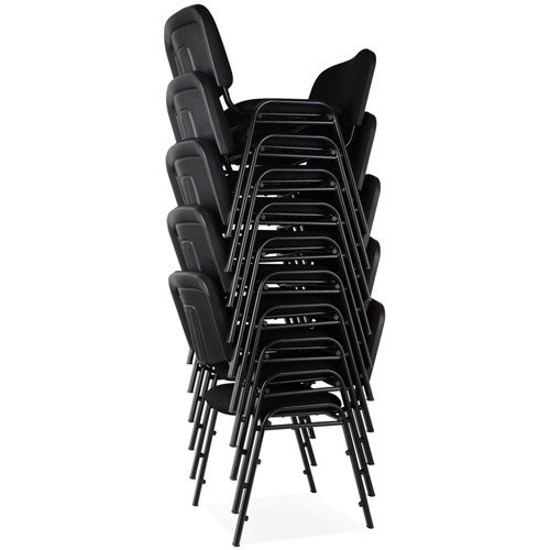 Stacking Chairs, Fabric, 32" High, 250 lbs. Capacity, Black Toolneeds Inc.