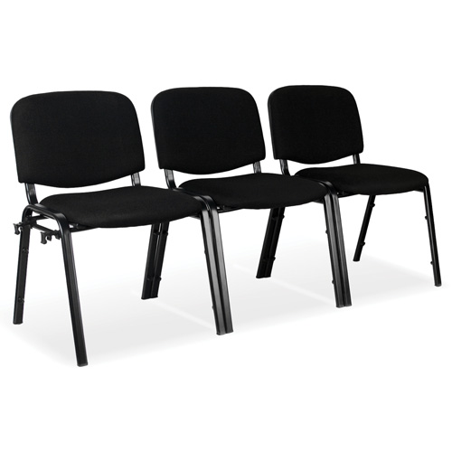 Stacking Chairs, Fabric, 32" High, 250 lbs. Capacity, Black Toolneeds Inc.
