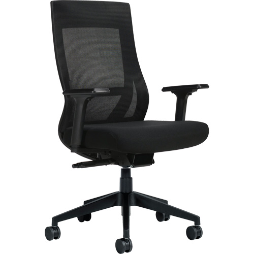 Chaise &agrave; dossier moyen avec m&eacute;canisme &agrave; basculement synchronis&eacute; &agrave; d&eacute;tection de poids , Mailles, Noir Toolneeds Inc.