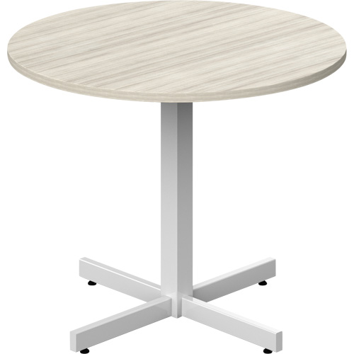 Table ronde &agrave; hauteur r&eacute;glable Newland, 36" lo x 36" la x 29" h, Dessus de 1", Stratifi&eacute;, Havane Toolneeds Inc.