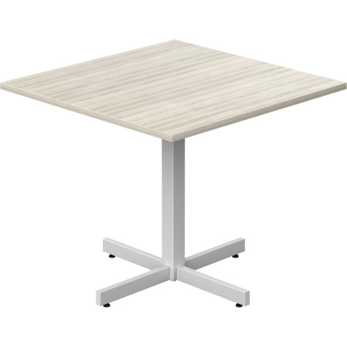 Table carr&eacute;e &agrave; hauteur r&eacute;glable Newland, 36" lo x 36" la x 29" h, Dessus de 1", Stratifi&eacute;, Havane Toolneeds Inc.