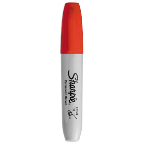 Marqueur permanent, Rouge, Pointe Ciseau Toolneeds Inc.