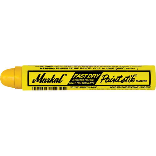 Fast Dry Paintstik&reg; Paint Marker -50° to 150°F, Solid Stick, Yellow Toolneeds Inc.