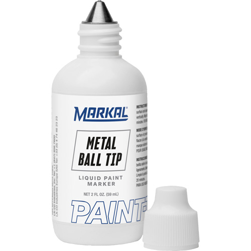 Paint-Riter&reg; Metal Ball Tip, Liquid, White Toolneeds Inc.