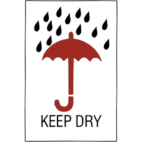 "Keep Dry" Special Handling Labels, 6" L x 4" W, Red on White Toolneeds Inc.