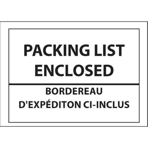 Pochettes pour bordereau d'exp&eacute;dition, 4" lo x 5" la, Style Insertion par l'arri&egrave;re Toolneeds Inc.