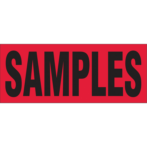 &eacute;tiquettes pour traitement sp&eacute;cial Samples, 5" lo x 2" la, Noir/rouge Toolneeds Inc.