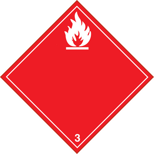 TDG Shipping Labels, Class 3, Flammable Liquids, Vinyl Toolneeds Inc.