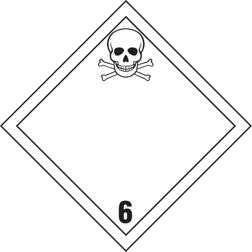 &eacute;tiquettes d'exp&eacute;dition TMD, Classe 6,1, Substances toxiques, Vinyle Toolneeds Inc.