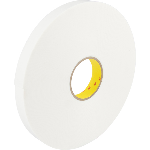 Ruban en mousse de poly&eacute;thyl&egrave;ne &agrave; double rev&ecirc;tement 4466W 3M, 33 m (108') lo x 25,4 mm (1") la, 62 mils, Poly&eacute;thyl&egrave;ne Toolneeds Inc.
