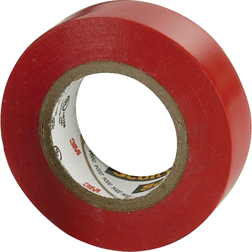 Rubans en vinyle pour codage en couleurs 35 Scotch, 12,7 mm (1/2") x 6,1 m (20'), Rouge, 7 mils Toolneeds Inc.