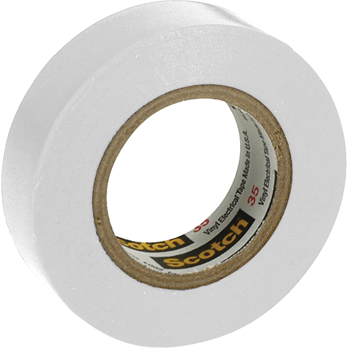 Scotch&reg; 35 Colour Coded Tape, 12.7 mm (1/2") x 6.1 m (20'), White, 7 mils Toolneeds Inc.