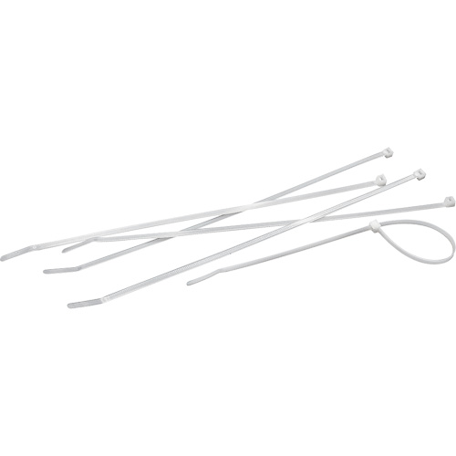 Cable Ties, 4" Long, 18 lbs. Tensile Strength, Natural Toolneeds Inc.