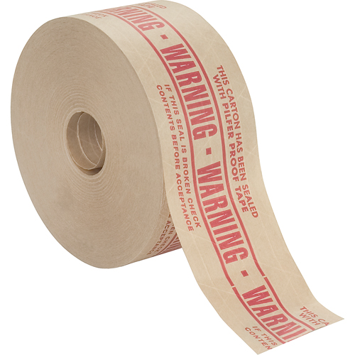 Pre-Printed Gummed Tapes, 72 mm (2-4/5") x 137 m (449.475'), Kraft Toolneeds Inc.