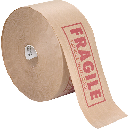 Pre-Printed Gummed Tapes, 76 mm (3") x 137 m (449.475'), Kraft Toolneeds Inc.