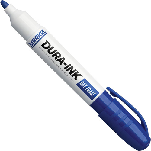 Marqueurs &agrave; essuyage &agrave; sec Dura-Ink, Bleu, Pointe Ronde Toolneeds Inc.