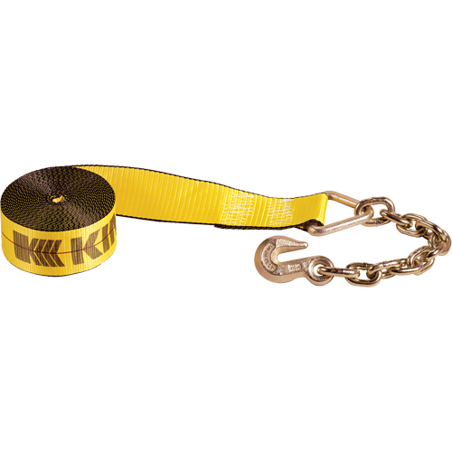 Winch Straps, Chain Anchor, 3" W x 30' L, 5400 lbs. (2450 kg) Working Load Limit Toolneeds Inc.