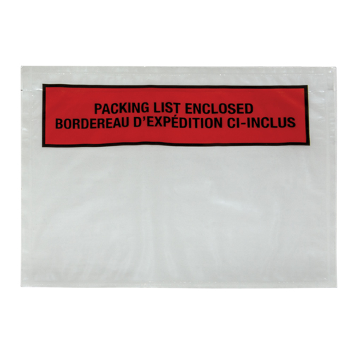 Packing List Envelope, 7" L x 5-1/2" W, Backloading Style Toolneeds Inc.
