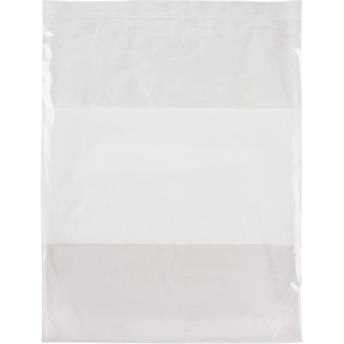 White Block Poly Bags, Reclosable, 15" x 12", 2 mils Toolneeds Inc.
