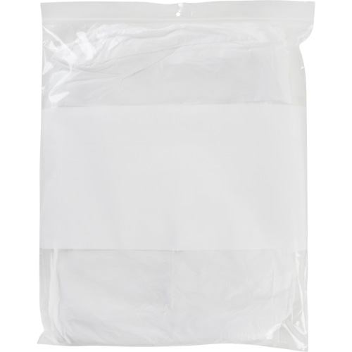 White Block Poly Bags, Reclosable, 15" x 12", 2 mils Toolneeds Inc.