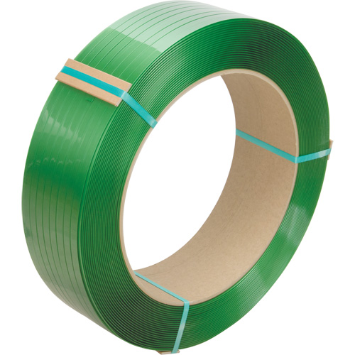 Strapping, Polyester, 1/2" W x 6315' L, Green, Manual Grade Toolneeds Inc.