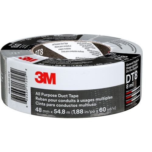 Ruban adh&eacute;sif tout usage DT8, 8 mils, Argent, 48 mm (2") x 55 m (180') Toolneeds Inc.