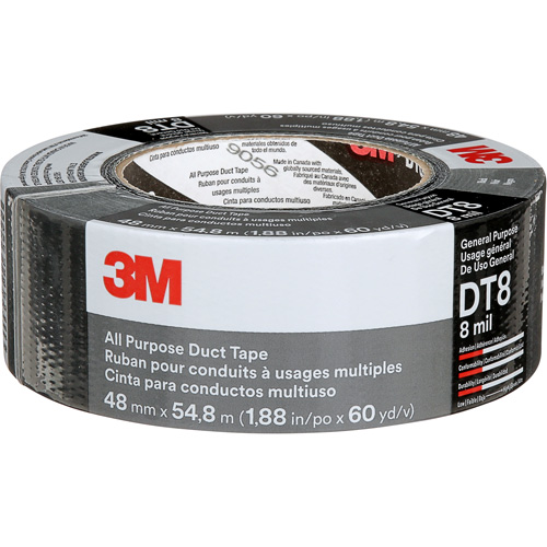 Ruban adh&eacute;sif tout usage DT8, 8 mils, Noir, 48 mm (2") x 55 m (180') Toolneeds Inc.